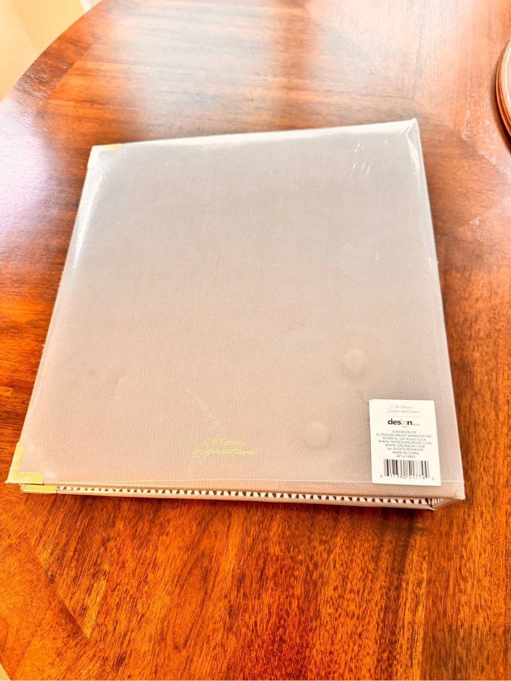 NEW CR Gibson Leatherette Recipe Binder Gray Gold 24 Recipe Cards 9 Dividers